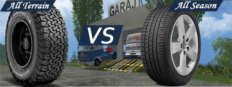 All Terrain Versus (VS) All Season Truck, Car and SUV Tires