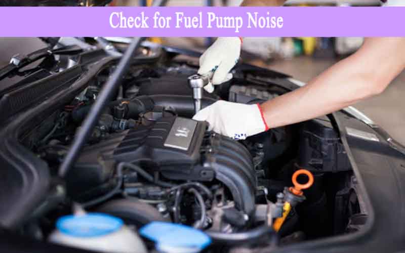Check for Fuel Pump Noise