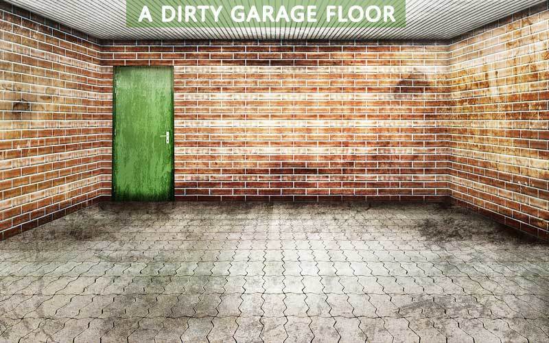 dirty garage floor