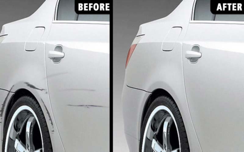Following steps to Remove Scratches from the Bumper