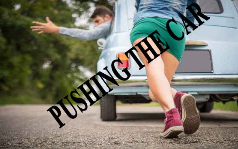 Pushing-the-car