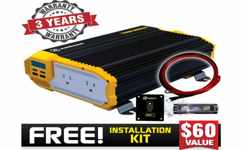 KRIËGER 1100 Watt 12V Power Inverter