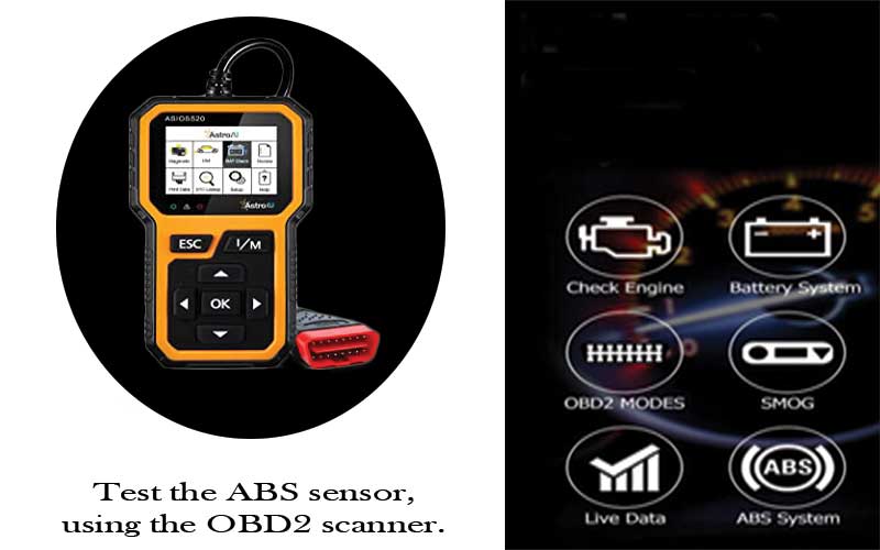 How to test abs sensor by obd2 scanner