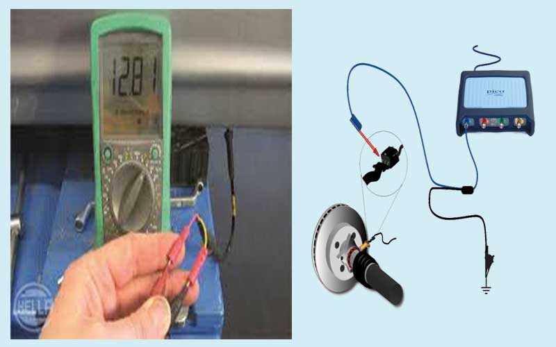 how to check abs sensor with voltmeter