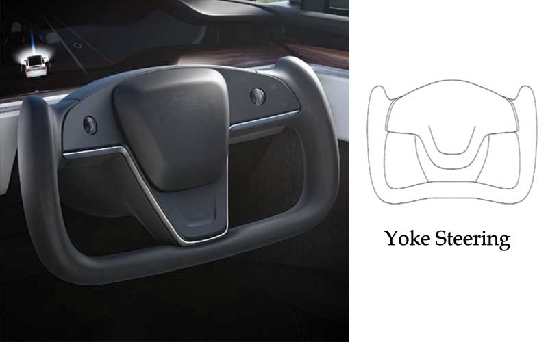 Tesla new model yoke steering