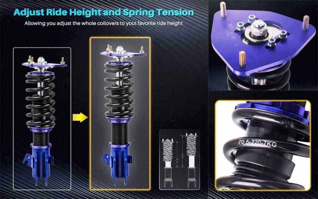 Adjustable Height & Camber plate-Coilovers Kit for Subaru Impreza WRX Parts