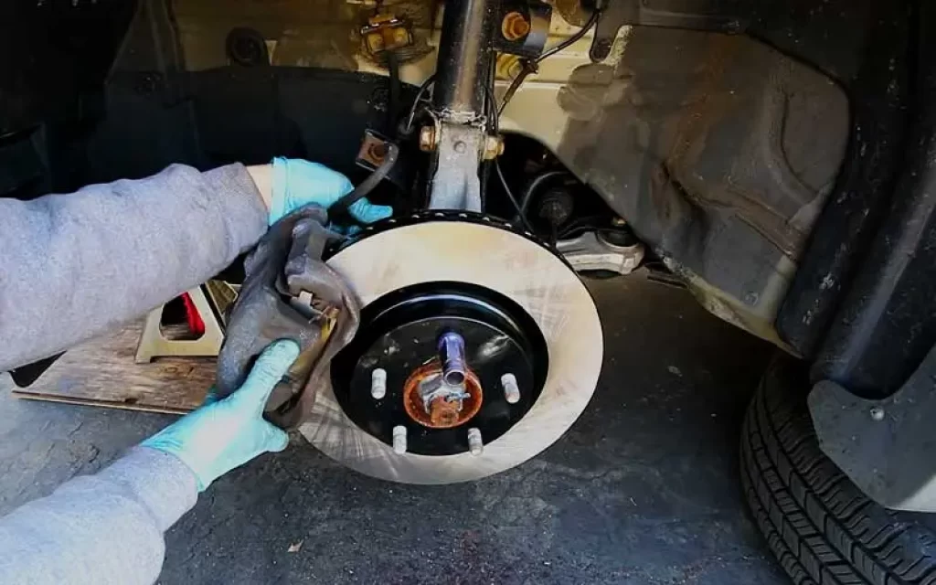 Replacing brake pads and rotors together