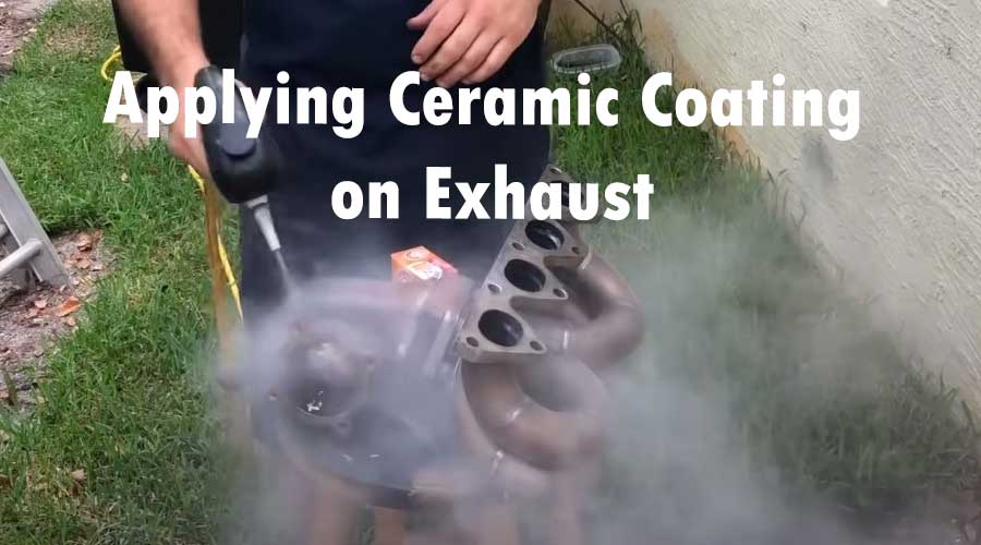 applying ceramic coating on exhaust