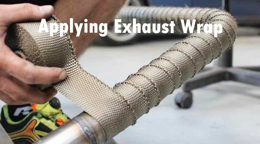 applying exhaust wrap