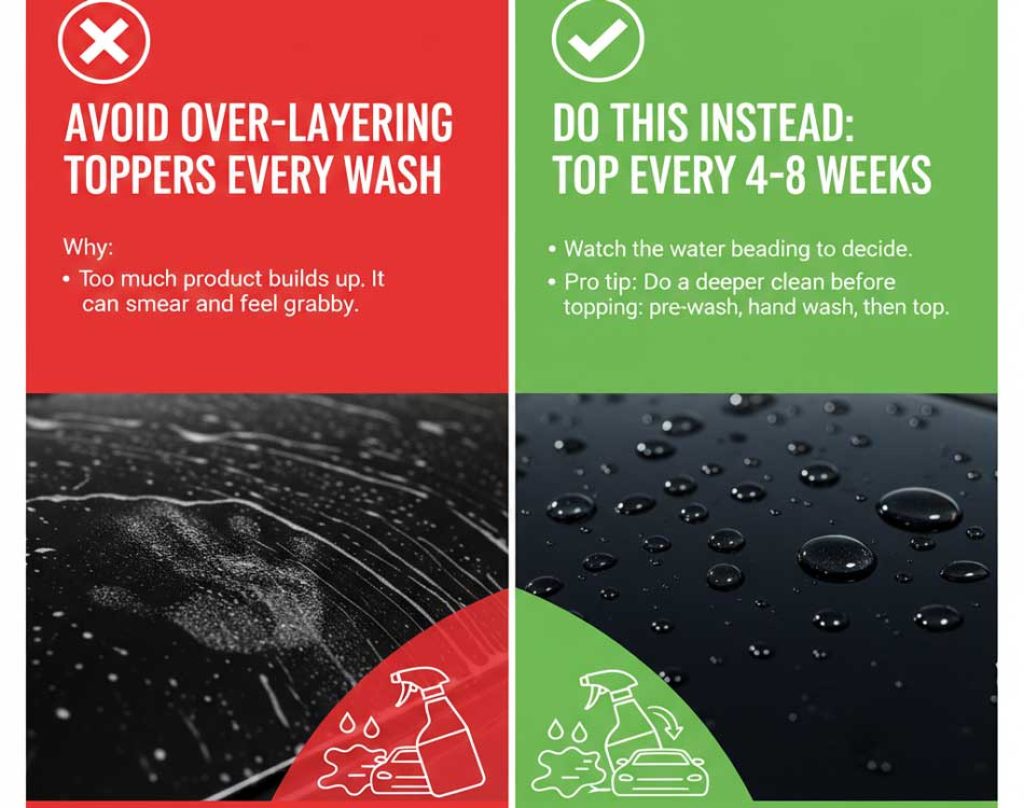 Avoid over-layering toppers