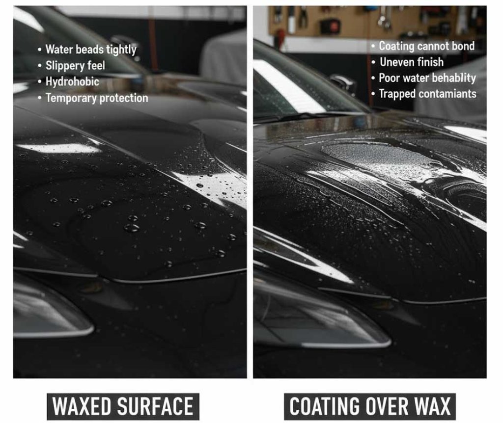 Why you should not coat over wax