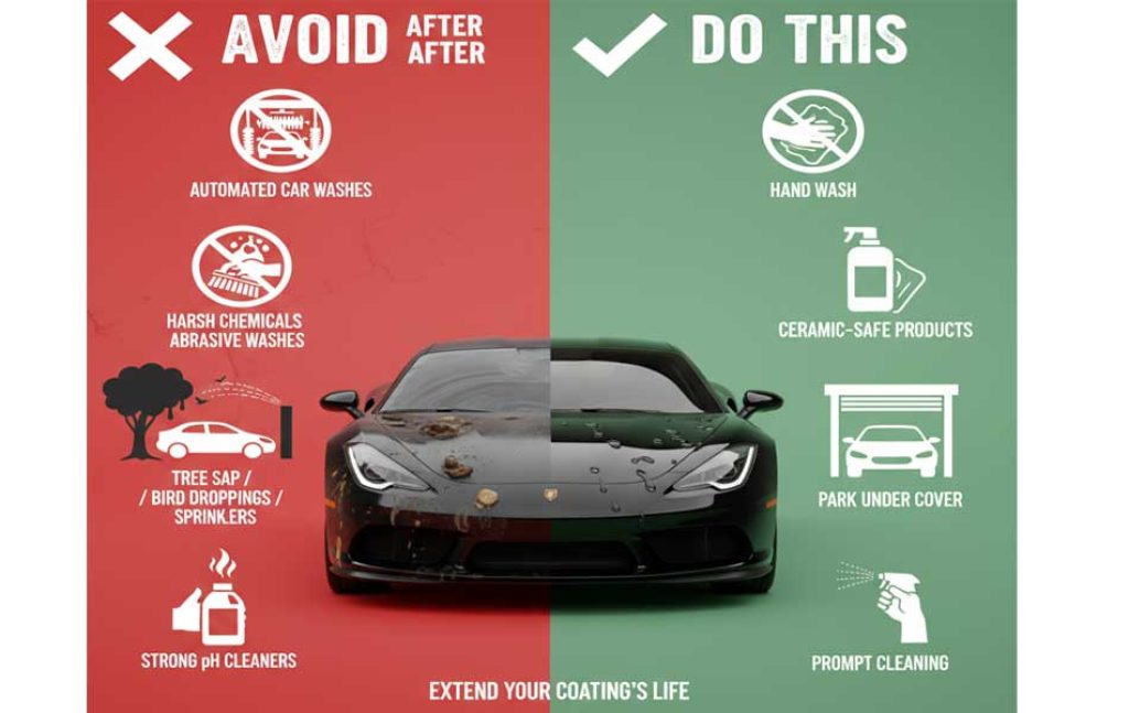 To avoid after ceramic coating
